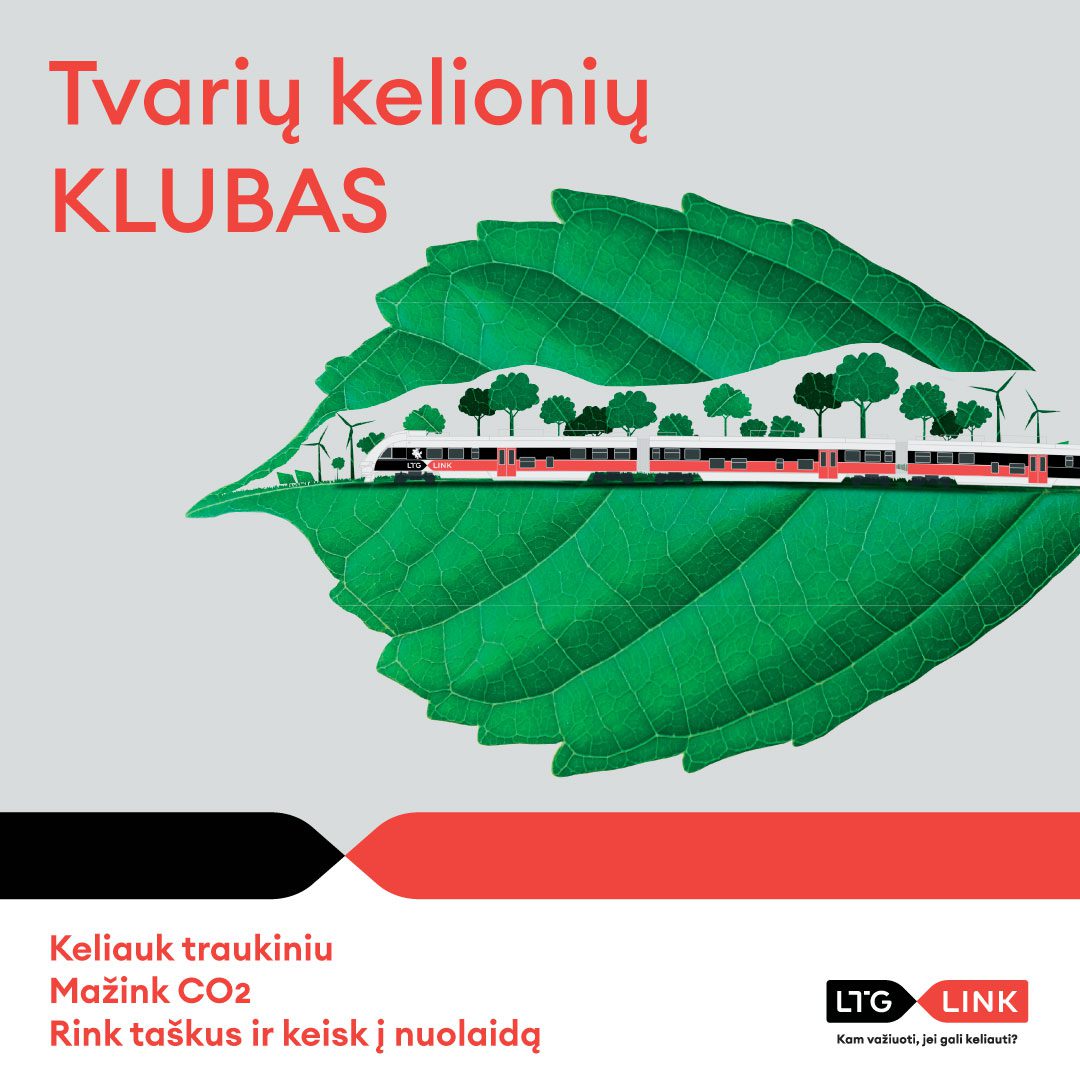 „LTG Link“ pristato „Tvarių kelionių klubą“: skatins dažniau rinktis traukinius