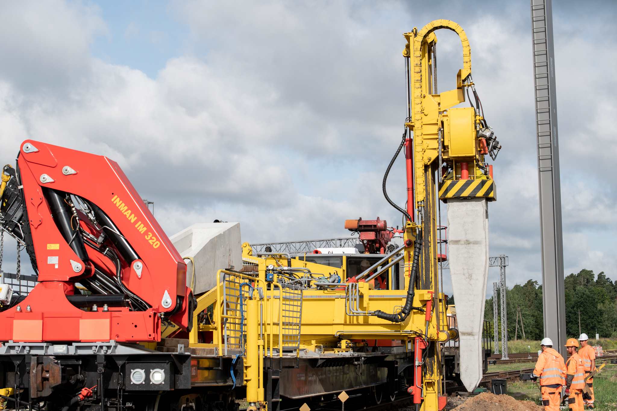 Electrification of Vilnius-Klaipėda, the most heavily used railway line in Lithuania, has come to the halfway point