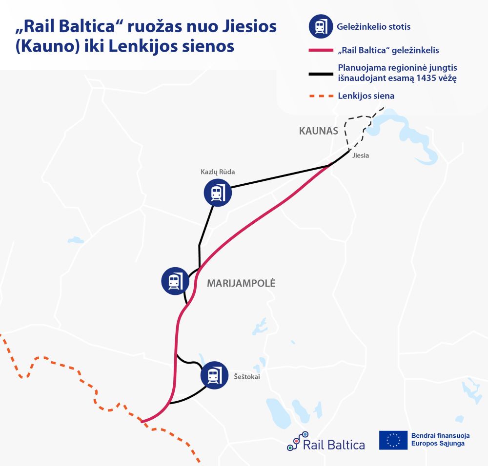 Vyriausybė patvirtino „Rail Baltica“ ruožo nuo Kauno iki sienos su Lenkija infrastruktūros vystymo planą