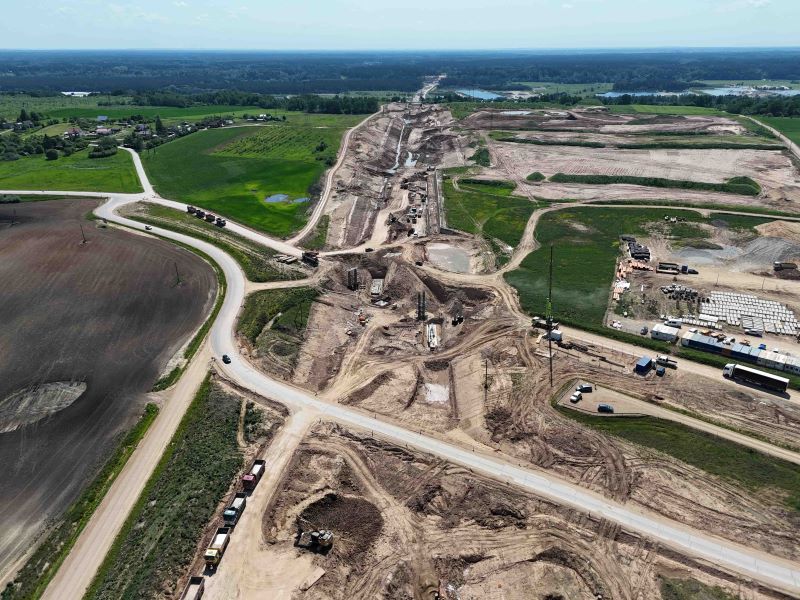 Statomas „Rail Baltica“ viadukas Jonavos–Čičinų automobilių keliui 1505